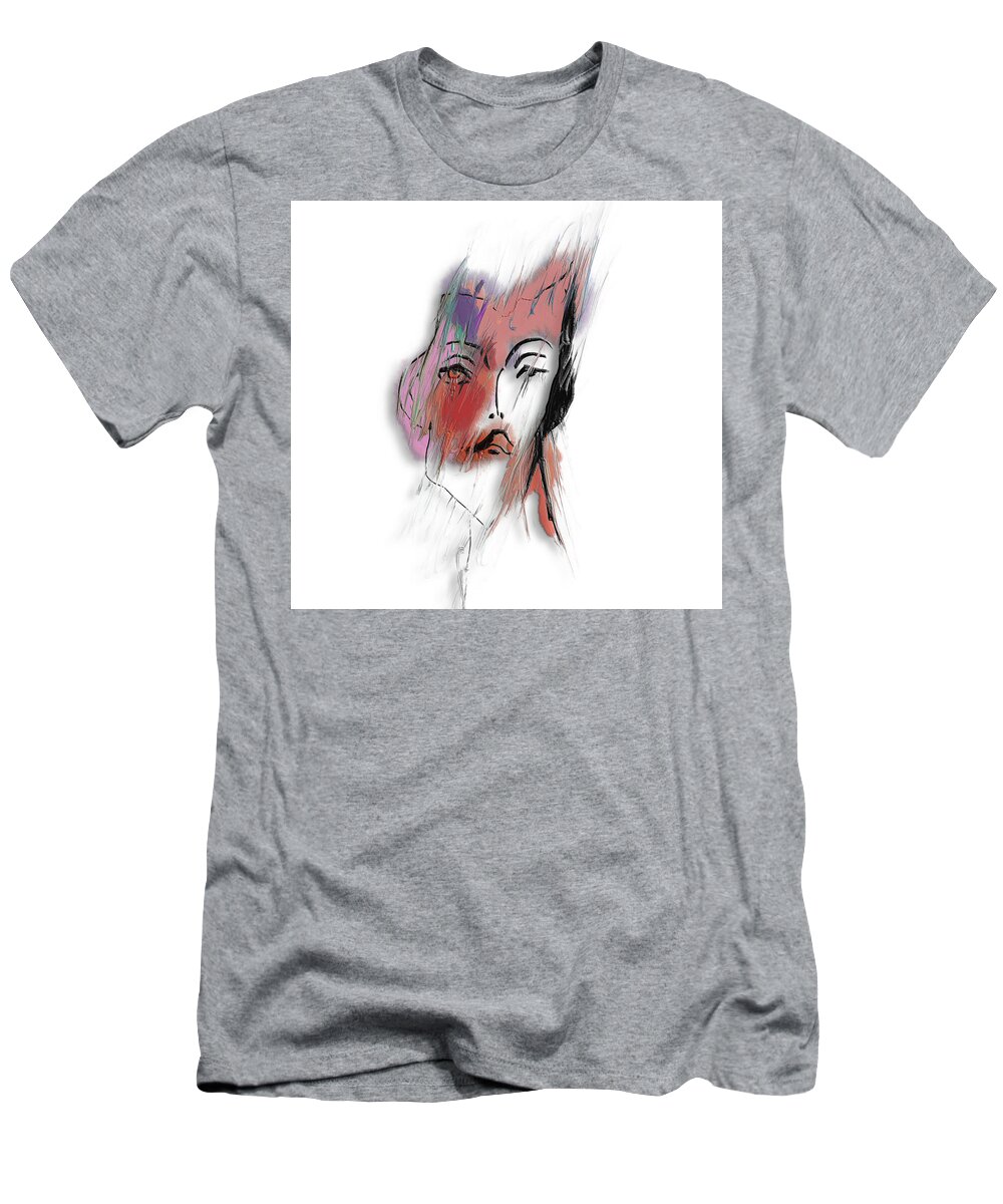 Apple Pencil Drawing T-Shirt featuring the painting After Party by Bill Owen