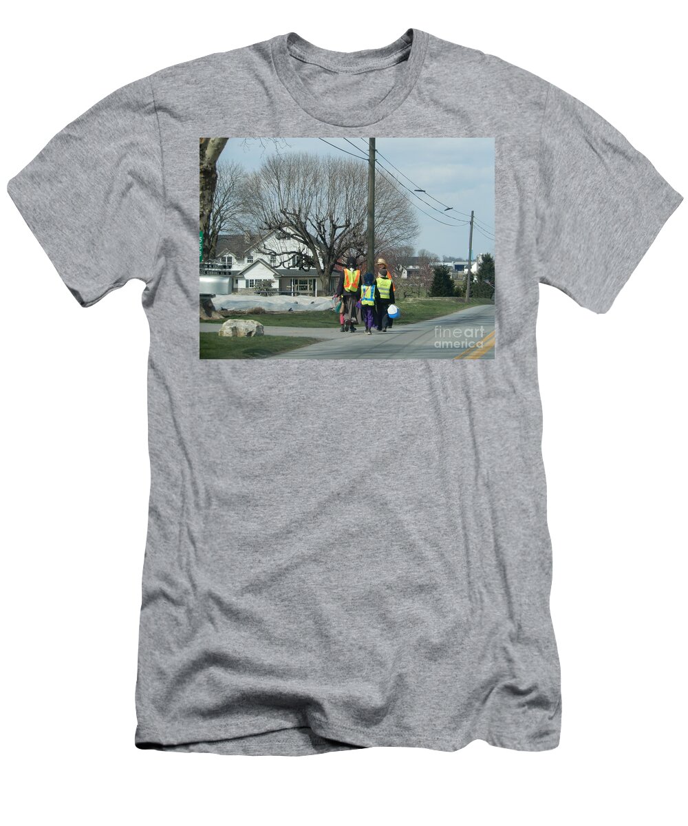 Amish T-Shirt featuring the photograph After School by Christine Clark