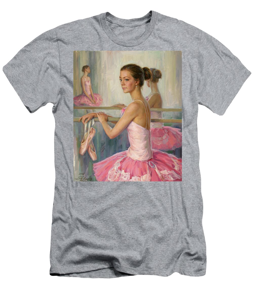 Ballet T-Shirt featuring the painting After The Rehearsal by Serguei Zlenko