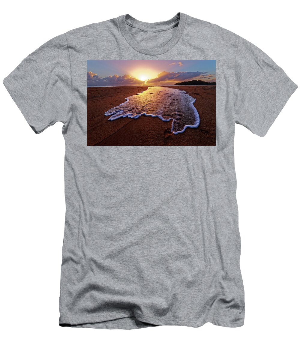 Beach T-Shirt featuring the photograph After the wave II by Robert Charity
