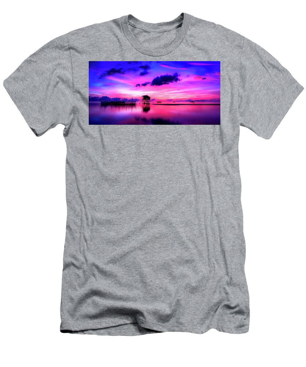 Panorama T-Shirt featuring the photograph All Is Quiet by Mountain Dreams