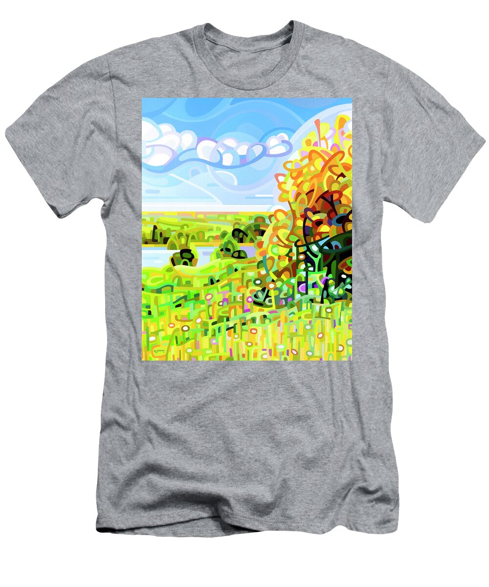 Original T-Shirt featuring the painting Almost Autumn by Mandy Budan