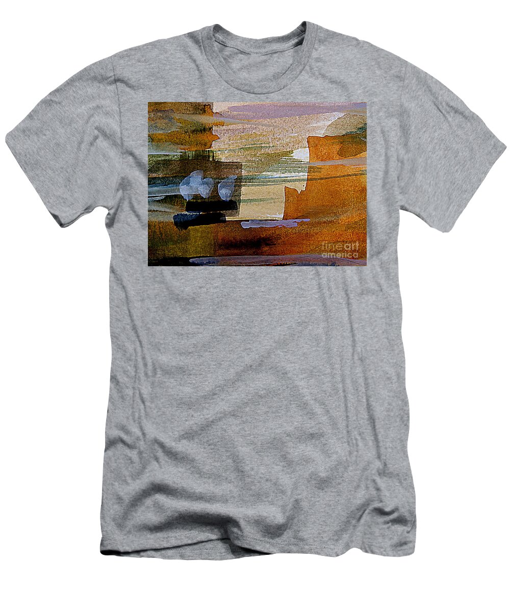 Abstract Landscape Watercolor Painting T-Shirt featuring the painting Almost Being Nowhere by Nancy Kane Chapman