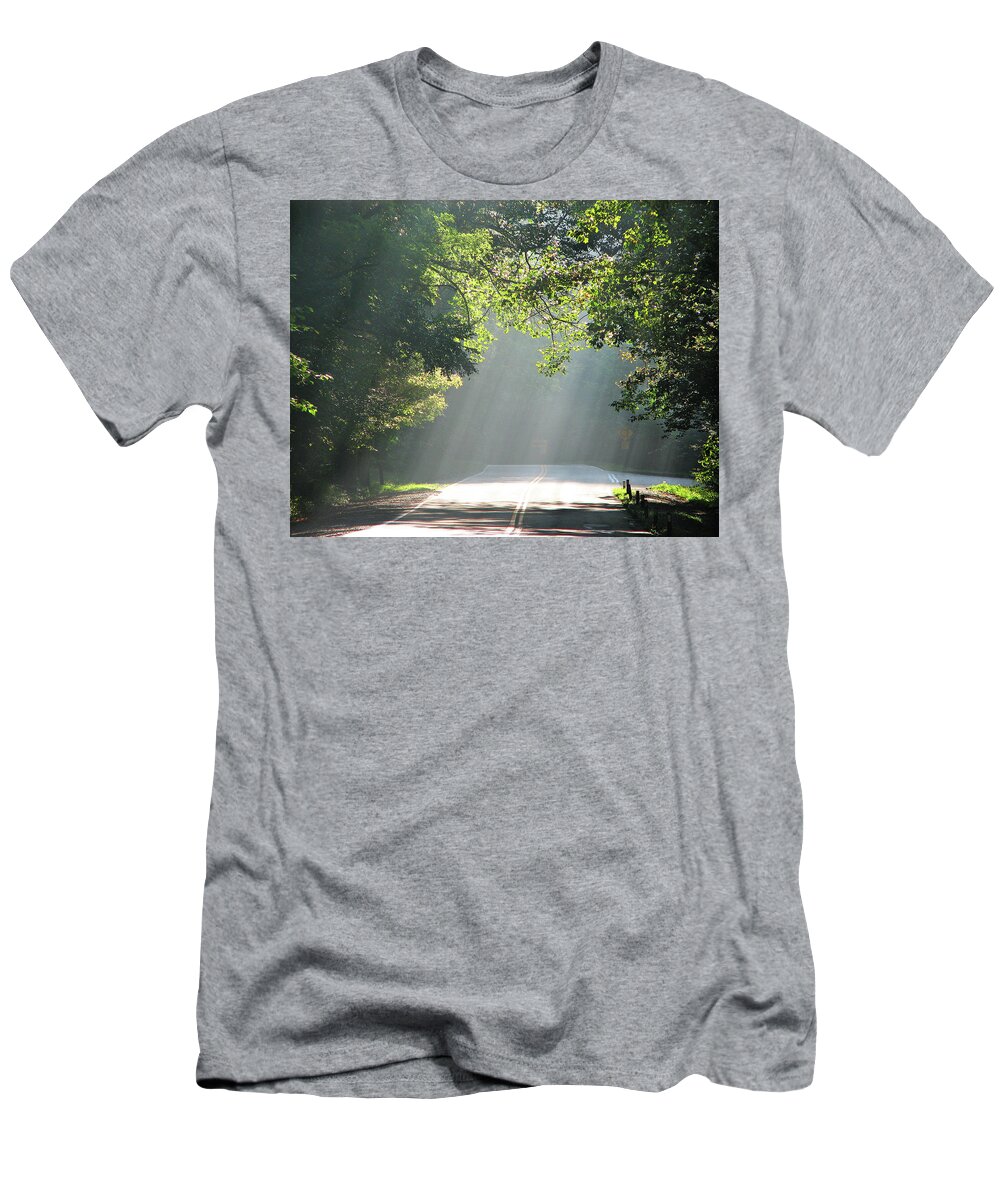 Road T-Shirt featuring the photograph Along the Road of Life by Ted Keller