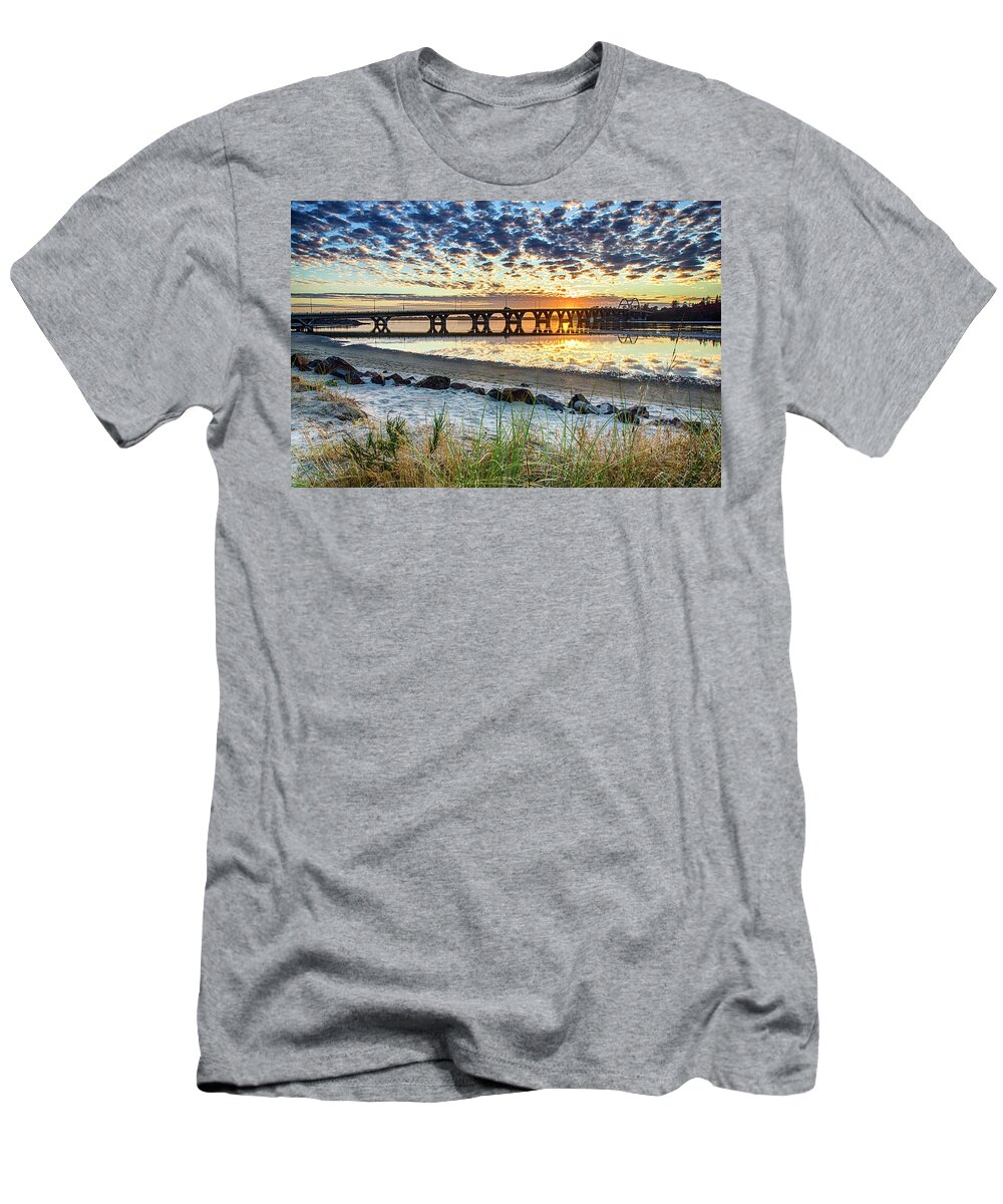 Waldport Oregon T-Shirt featuring the photograph Alsea Bay Bridge Waldport Oregon by Donald Pash