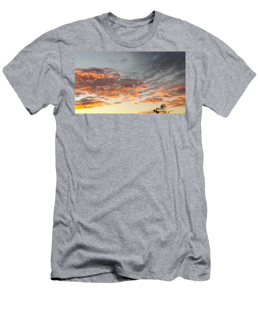 Cloud T-Shirt featuring the photograph Fiery Sunset by J R Yates