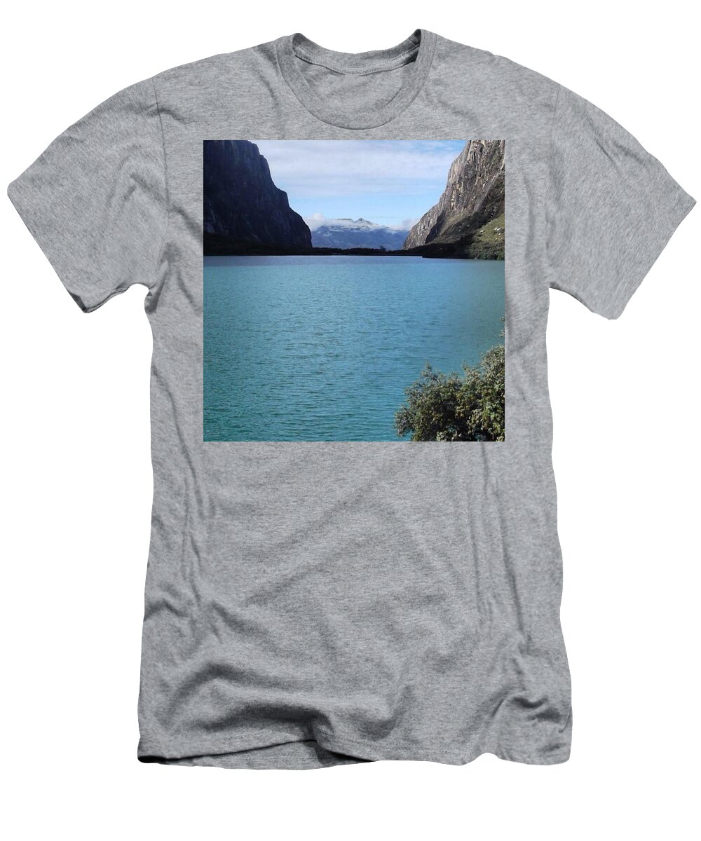 Mountains T-Shirt featuring the photograph Amazing Lake Up In The Mountains Of The by Charlotte Cooper