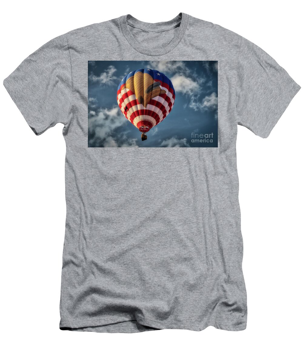 American Flag T-Shirt featuring the photograph American flag balloon by Dylan Brett