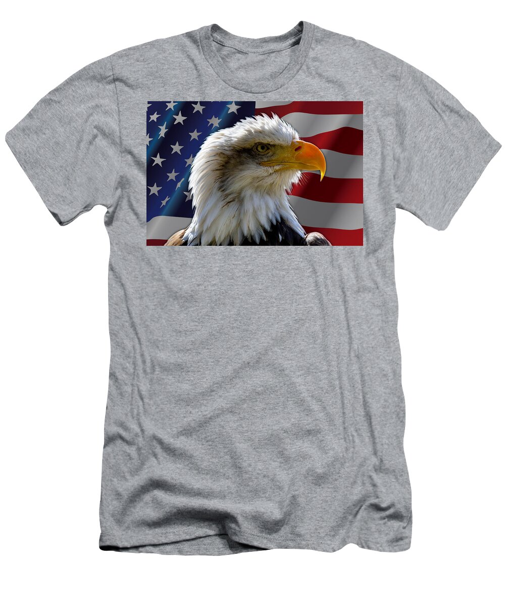 Stars And Stripes T-Shirt featuring the photograph America by Andy Myatt