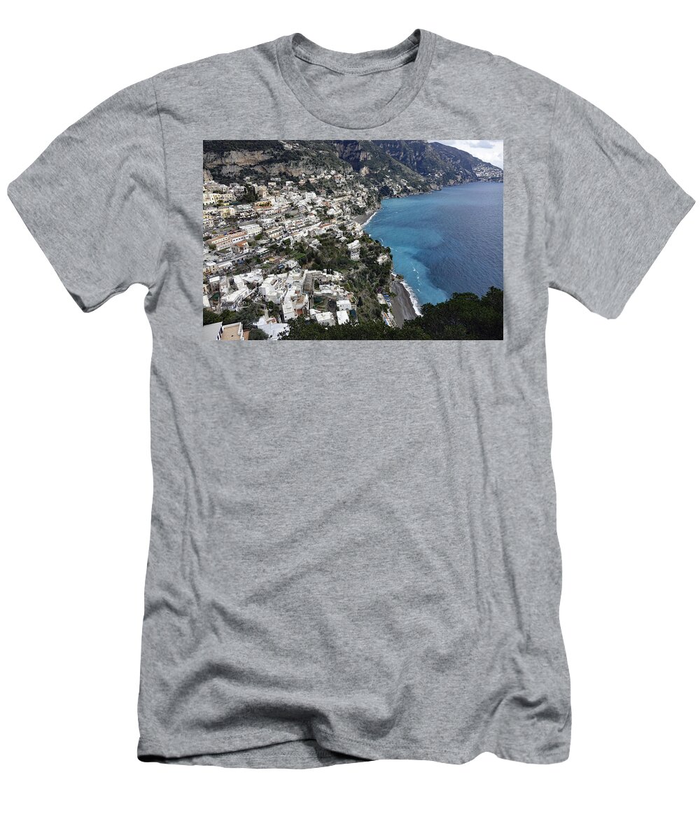 Amalfi Coast T-Shirt featuring the photograph An Overall Scenic View Of The Amalfi Coast In Italy by Rick Rosenshein