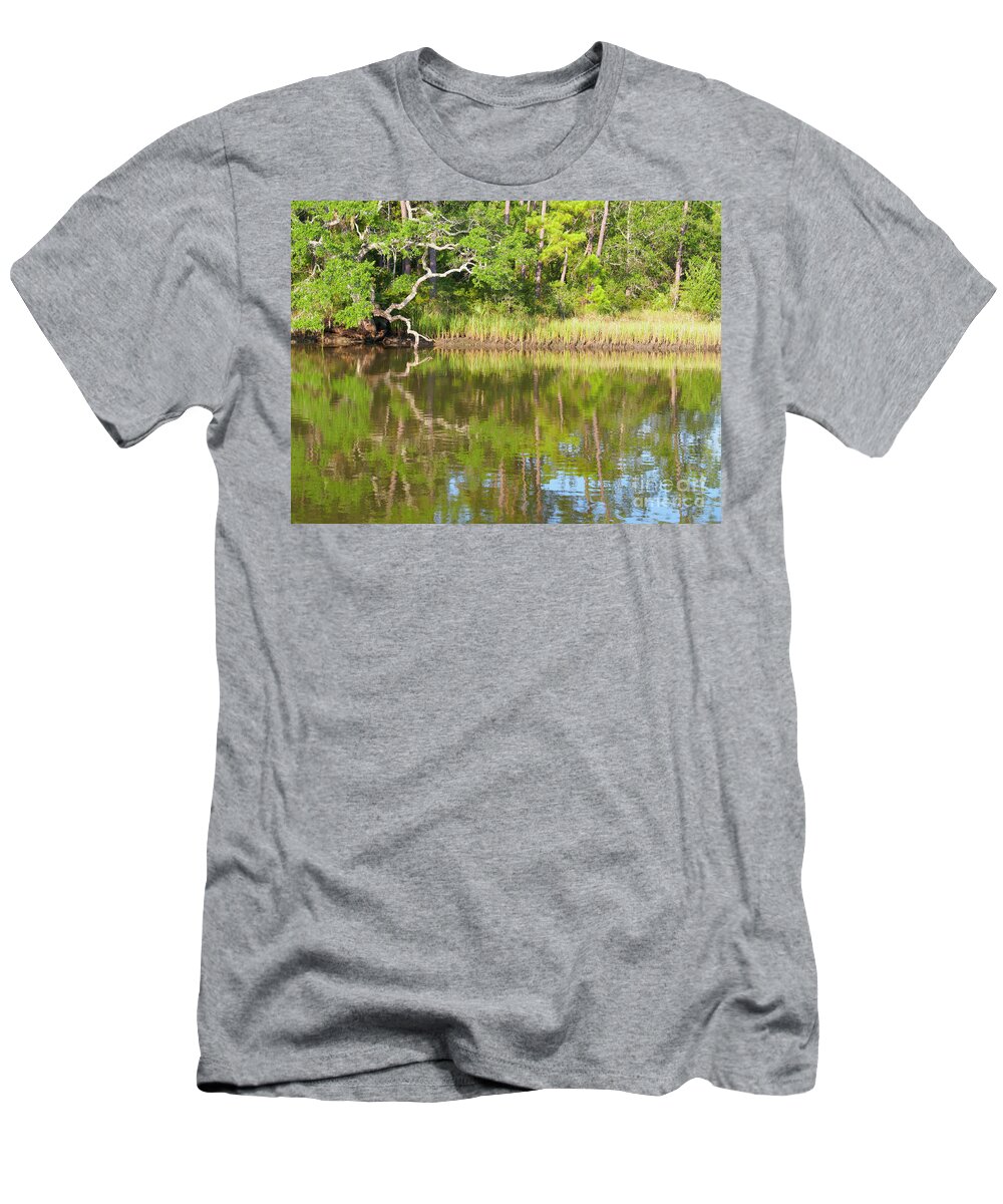 Anchorage T-Shirt featuring the photograph Anchorage in Tom Point Creek Charleston County South Carolina by Louise Heusinkveld