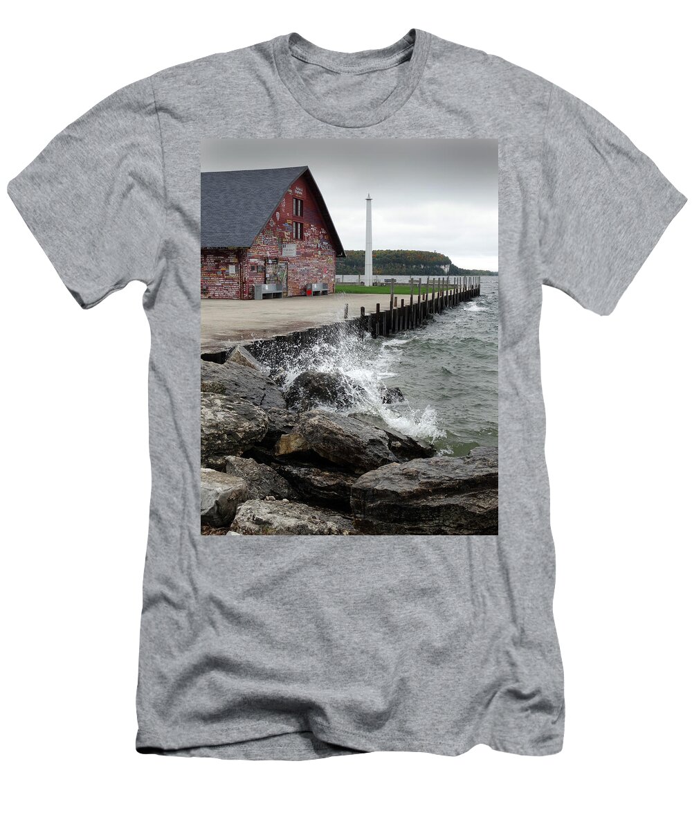 Anderson Dock T-Shirt featuring the photograph Anderson Dock Splash by David T Wilkinson
