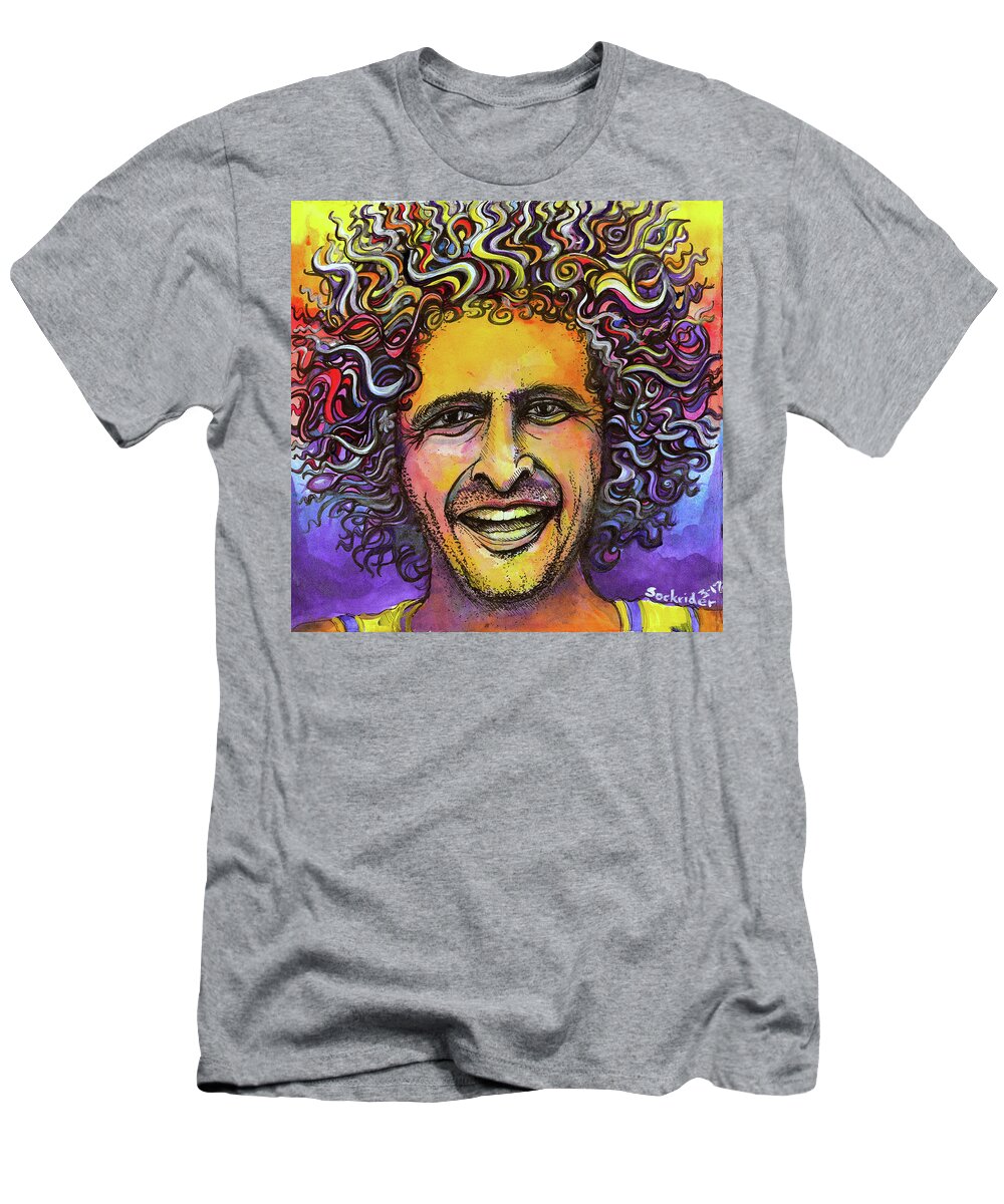 Andy T-Shirt featuring the painting Andy Frasco by David Sockrider