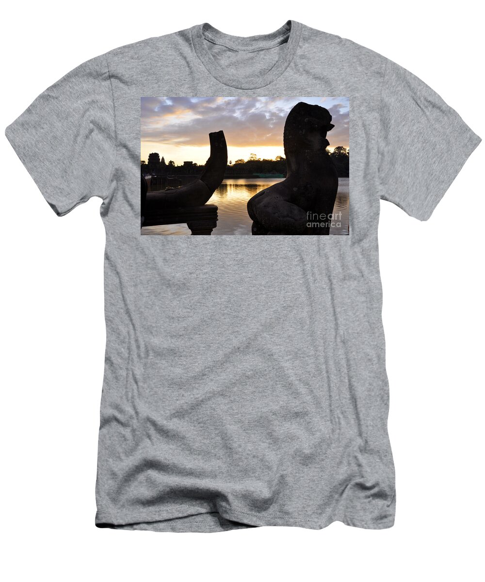 Angkor Wat T-Shirt featuring the photograph Angkor Sunrise 5 by Andrew Dinh