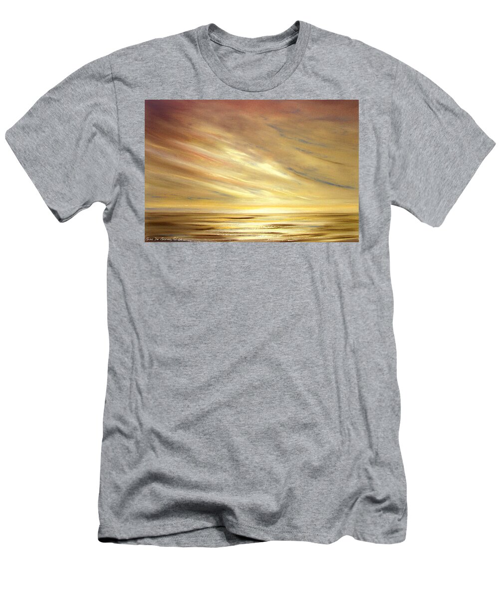 Gold T-Shirt featuring the painting Another Golden Sunset by Gina De Gorna