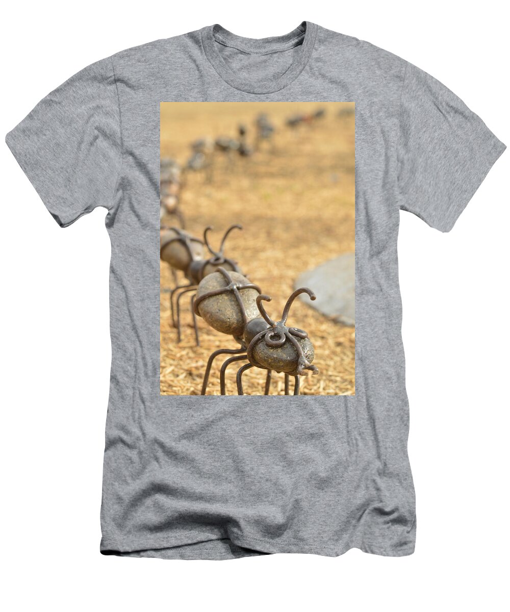 Ants T-Shirt featuring the photograph Ants Come Marching by Pamela Patch
