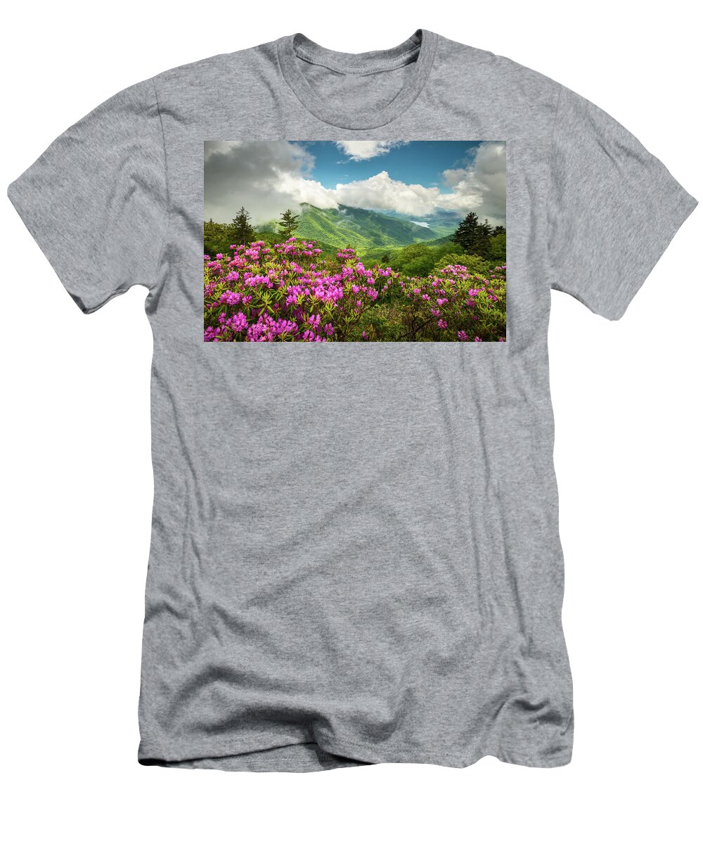 Asheville T-Shirt featuring the photograph Appalachian Mountains Spring Flowers Scenic Landscape Asheville North Carolina Blue Ridge Parkway by Dave Allen