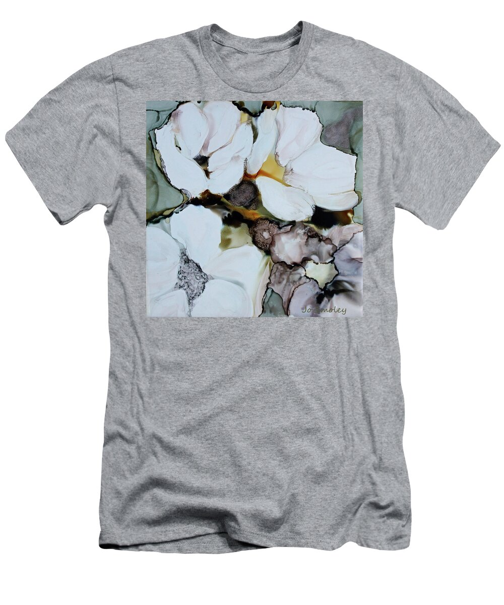 Floral T-Shirt featuring the painting Apple Blossoms by Jo Smoley