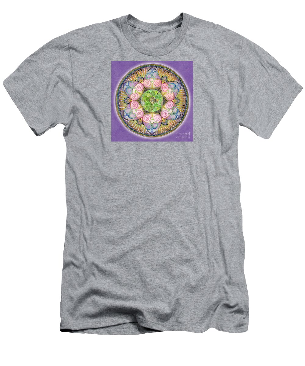 Mandala T-Shirt featuring the painting Appreciation Mandala by Jo Thomas Blaine