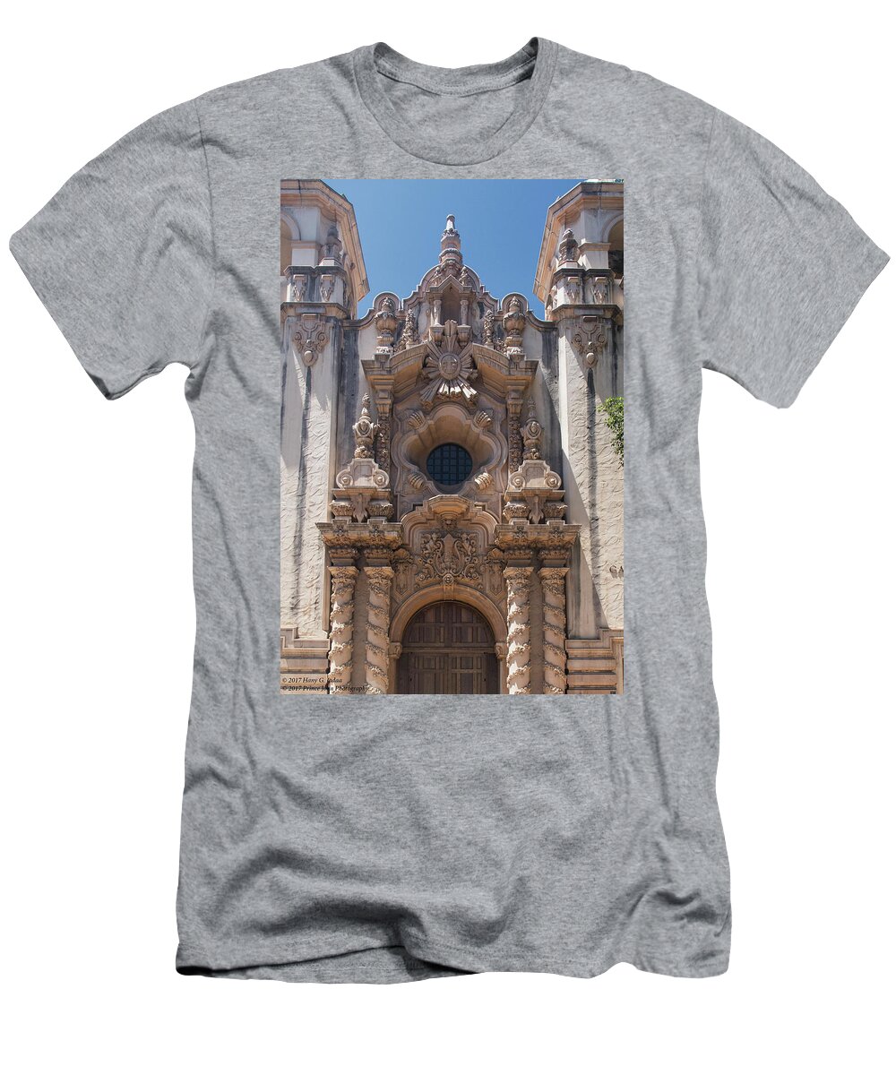 Balboa Park T-Shirt featuring the photograph Architecture At Balboa Park - 3 - Close-up by Hany J