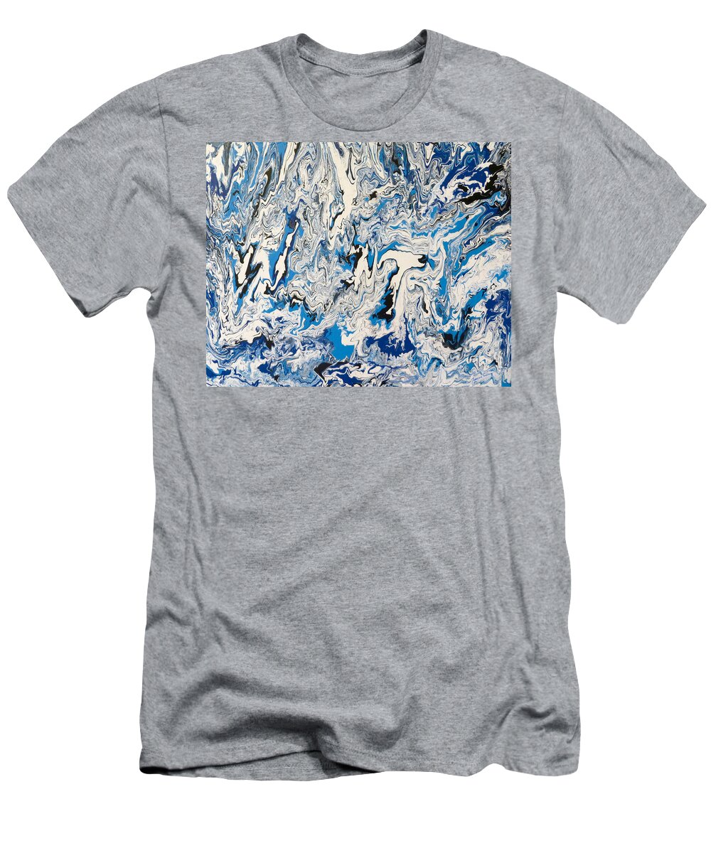 Abstract T-Shirt featuring the painting Arctic Frenzy by Teresa Wing