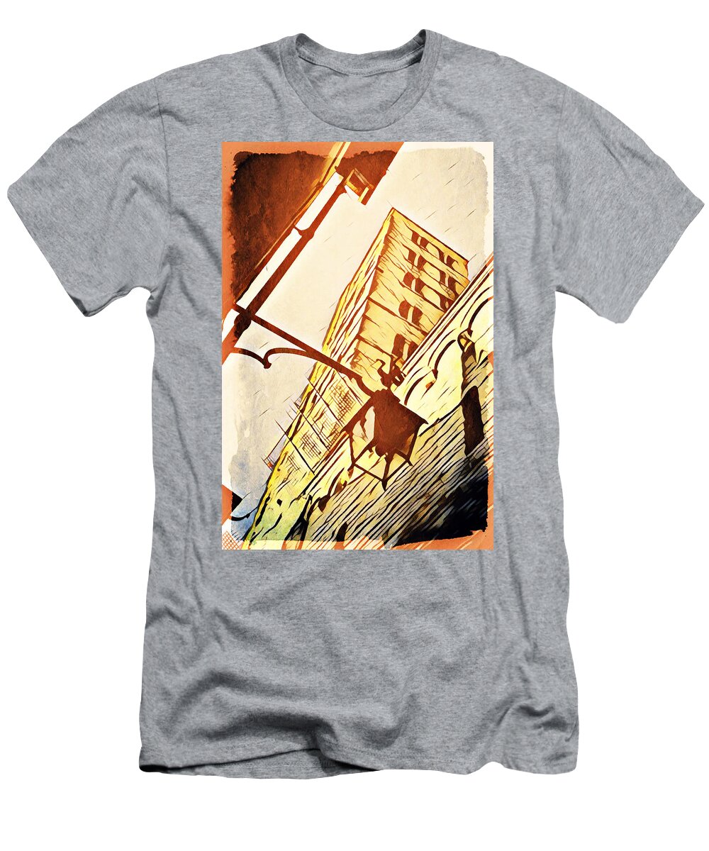 Arezzo T-Shirt featuring the digital art Arezzo's Tower by Andrea Barbieri