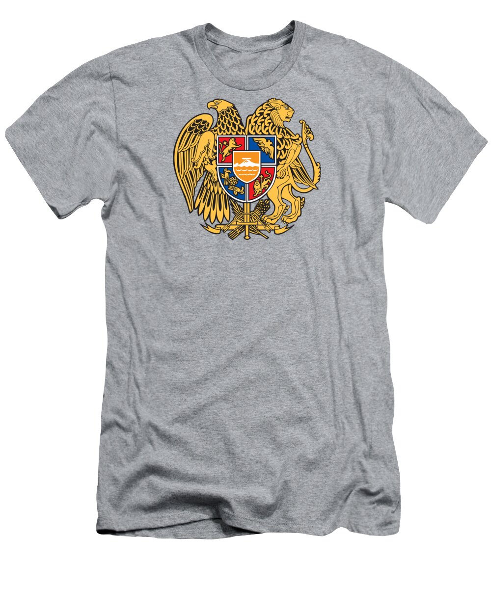 Armenia T-Shirt featuring the drawing Armenia Coat of Arms by Movie Poster Prints