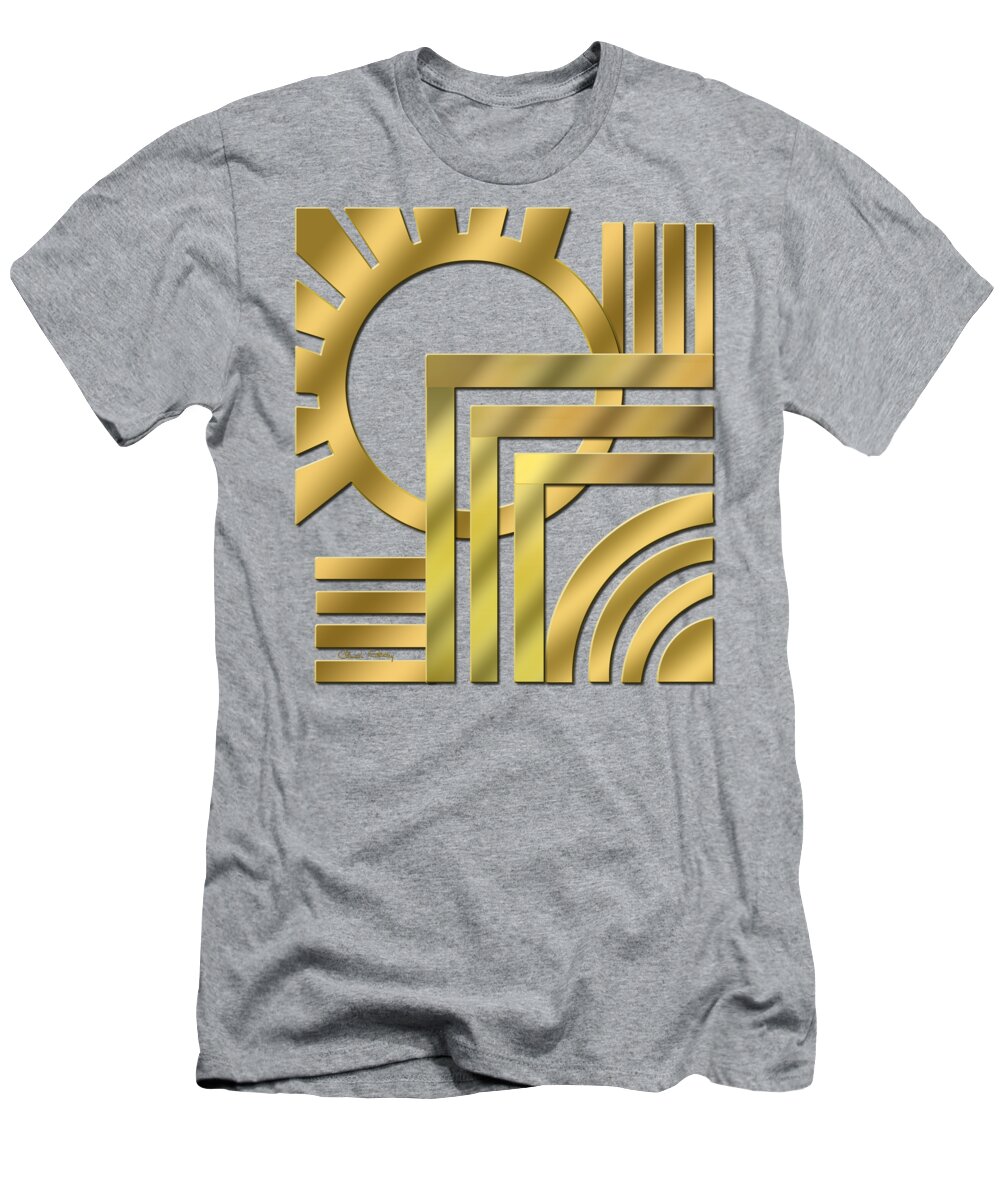 Art Deco 21 Transparent T-Shirt featuring the digital art Art Deco 21 Transparent by Chuck Staley