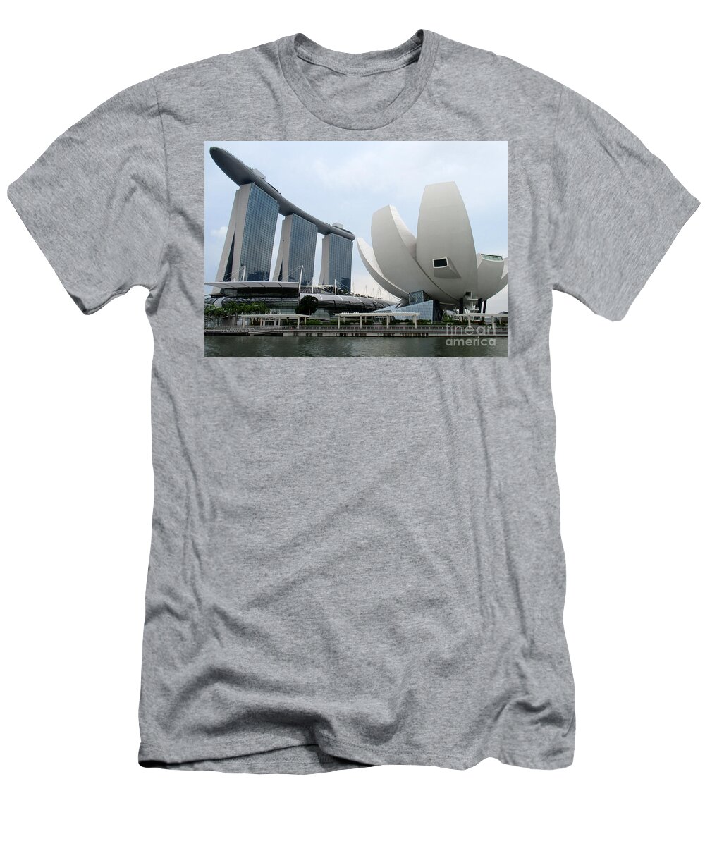 Moshie Safdie T-Shirt featuring the photograph ArtScience 8 by Randall Weidner