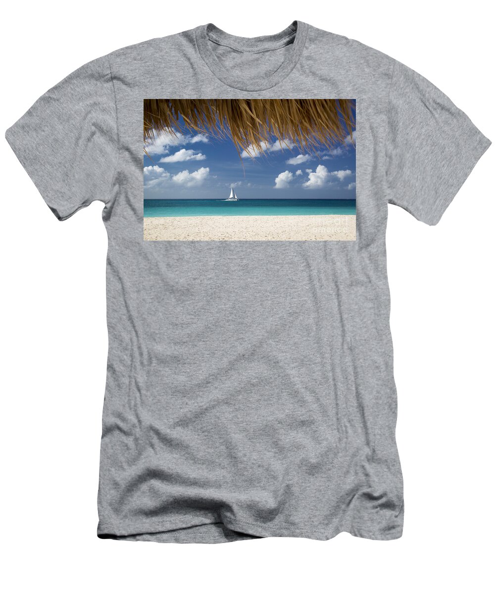 Aruba T-Shirt featuring the photograph Aruba Sailing by Brian Jannsen