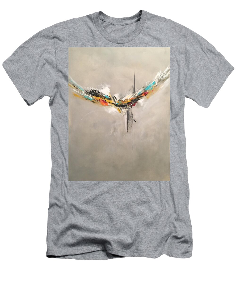 Abstract T-Shirt featuring the painting Aspire by Soraya Silvestri