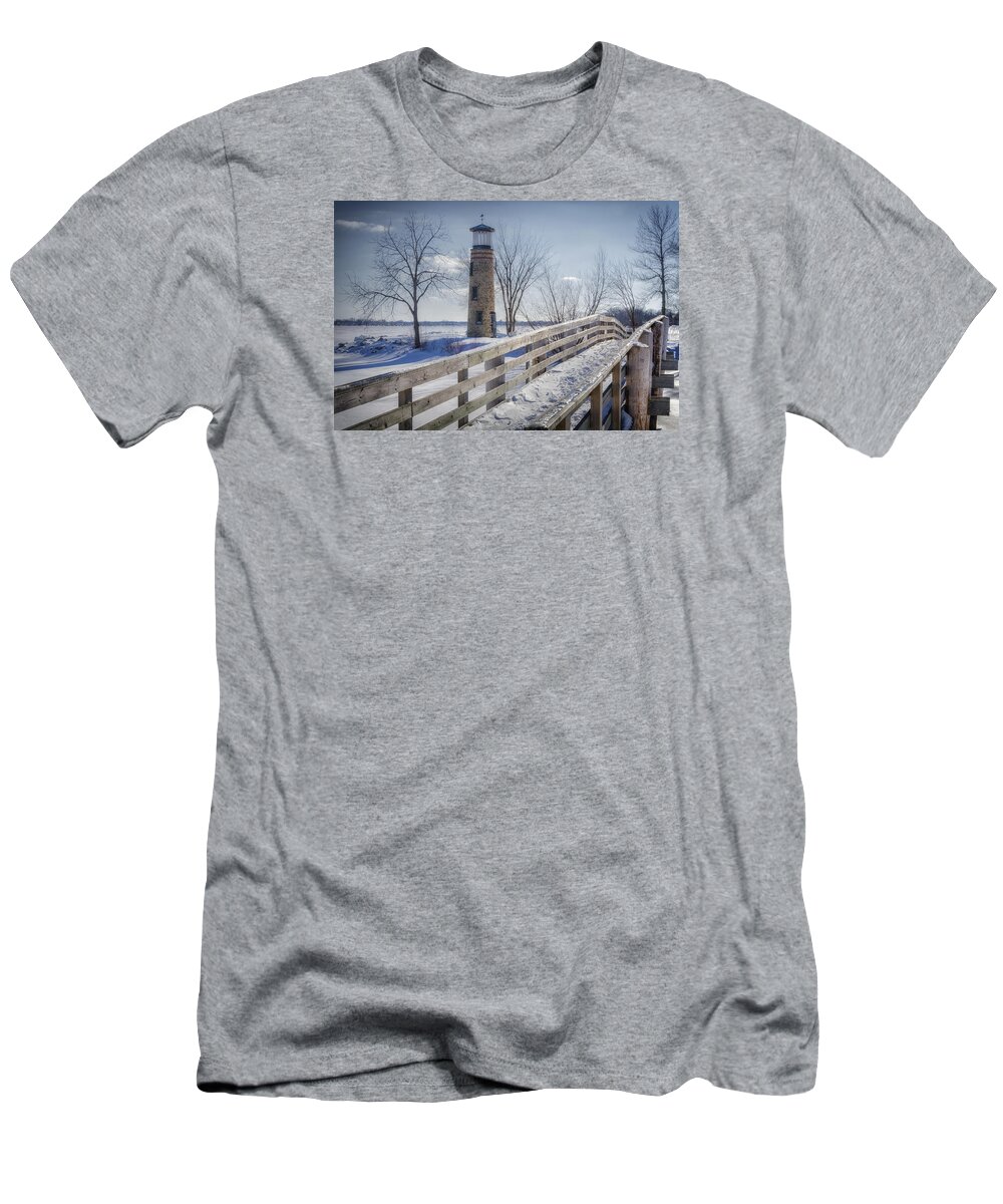 Asylum T-Shirt featuring the photograph Asylum Point Lighthouse by Joan Carroll