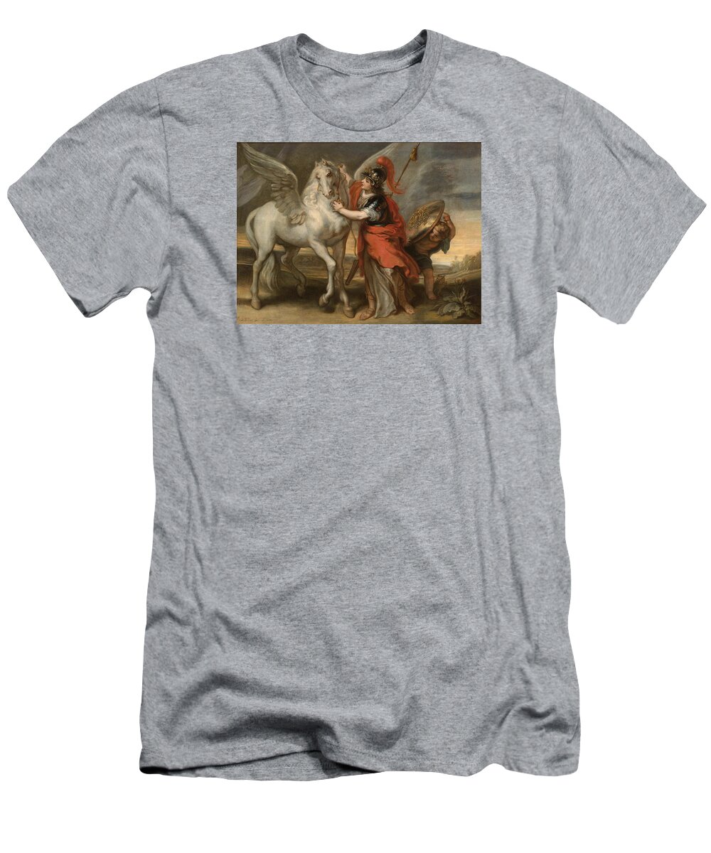 Theodoor Van Thulden T-Shirt featuring the painting Athena and Pegasus by Theodoor van Thulden