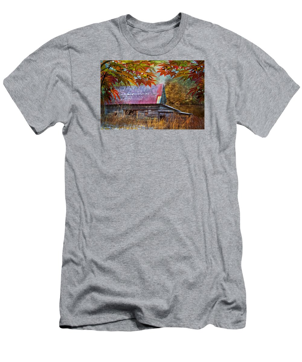American T-Shirt featuring the photograph Autumn Embrace by Debra and Dave Vanderlaan