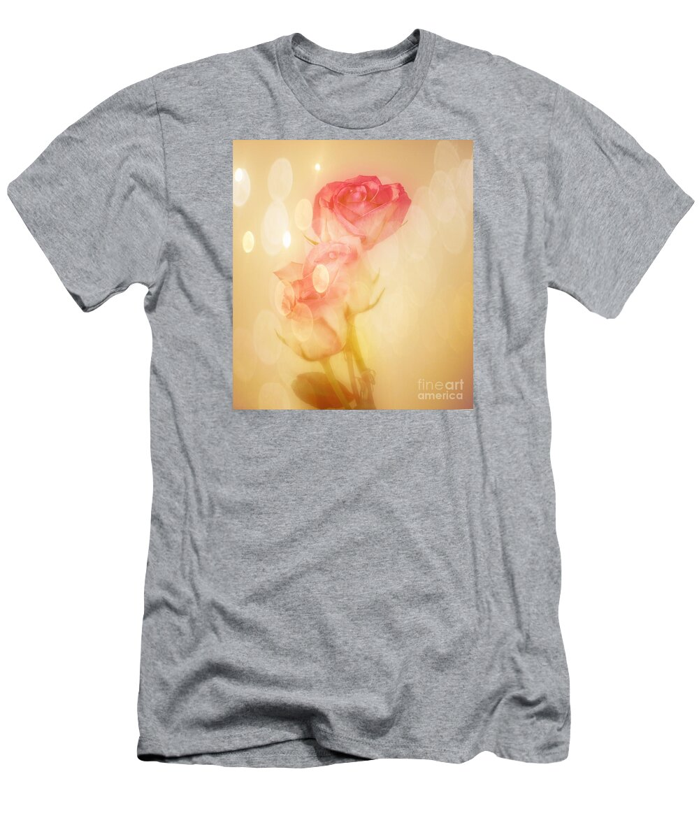 Roses T-Shirt featuring the photograph Autumn Roses by Shirley Mangini