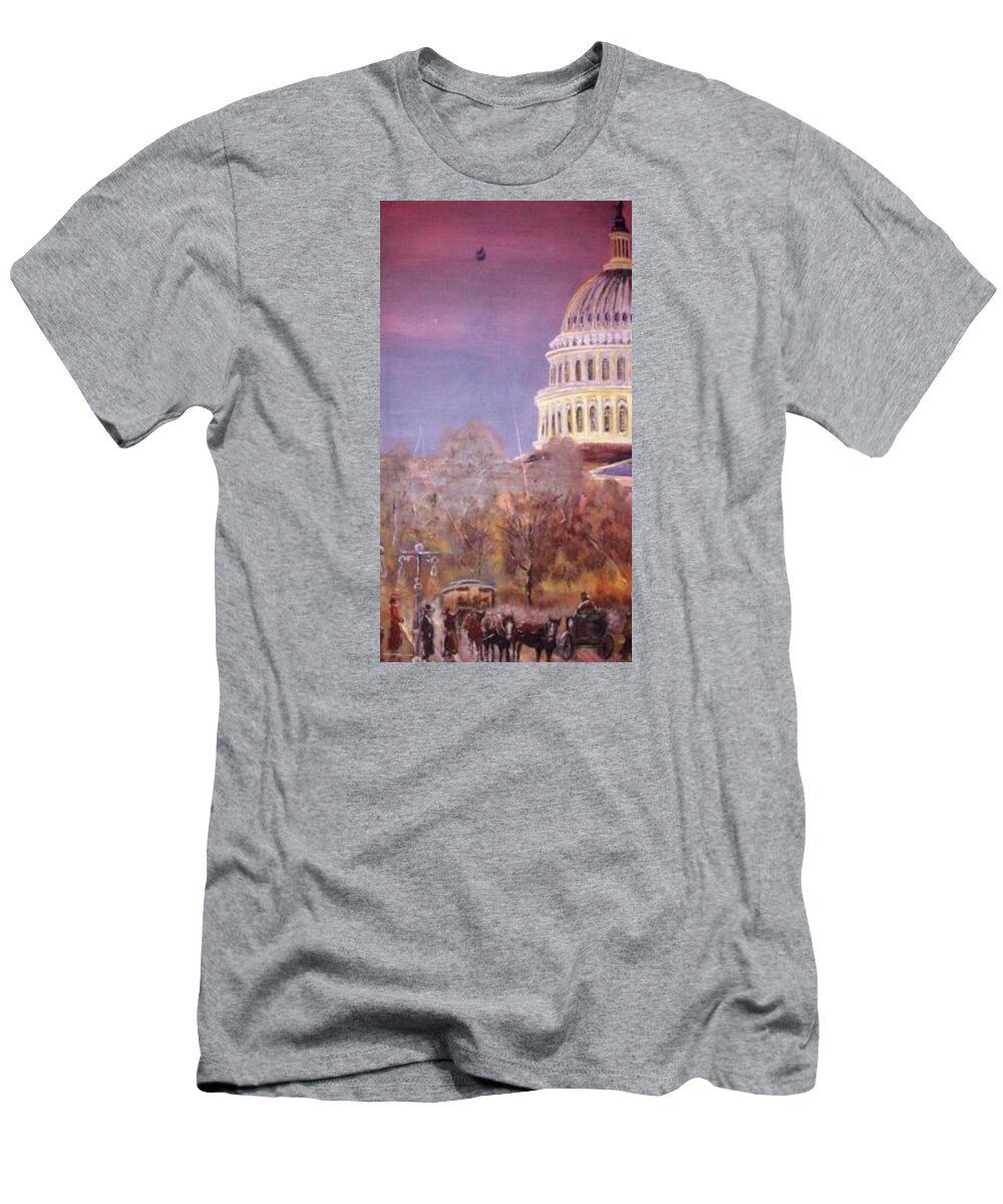 Landscape T-Shirt featuring the painting Back in the Day by Dana DeCecco
