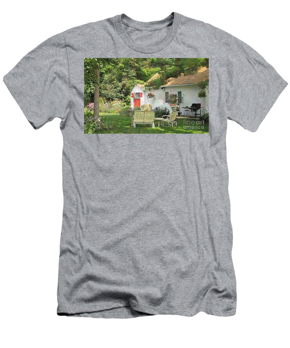 Photography T-Shirt featuring the photograph Backyard Memories by Kathie Chicoine