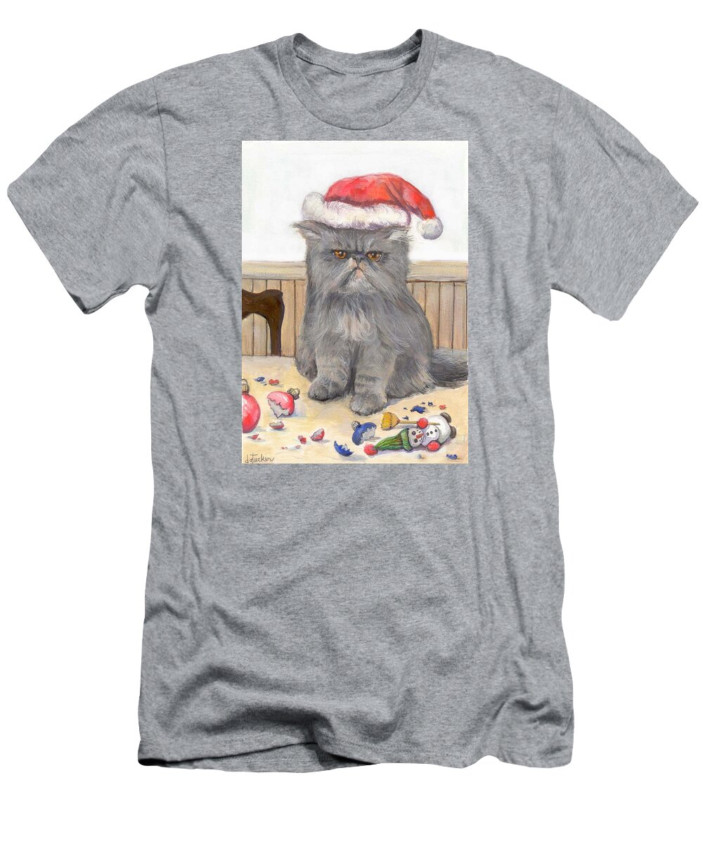 Nature T-Shirt featuring the painting Bah Humbug by Donna Tucker