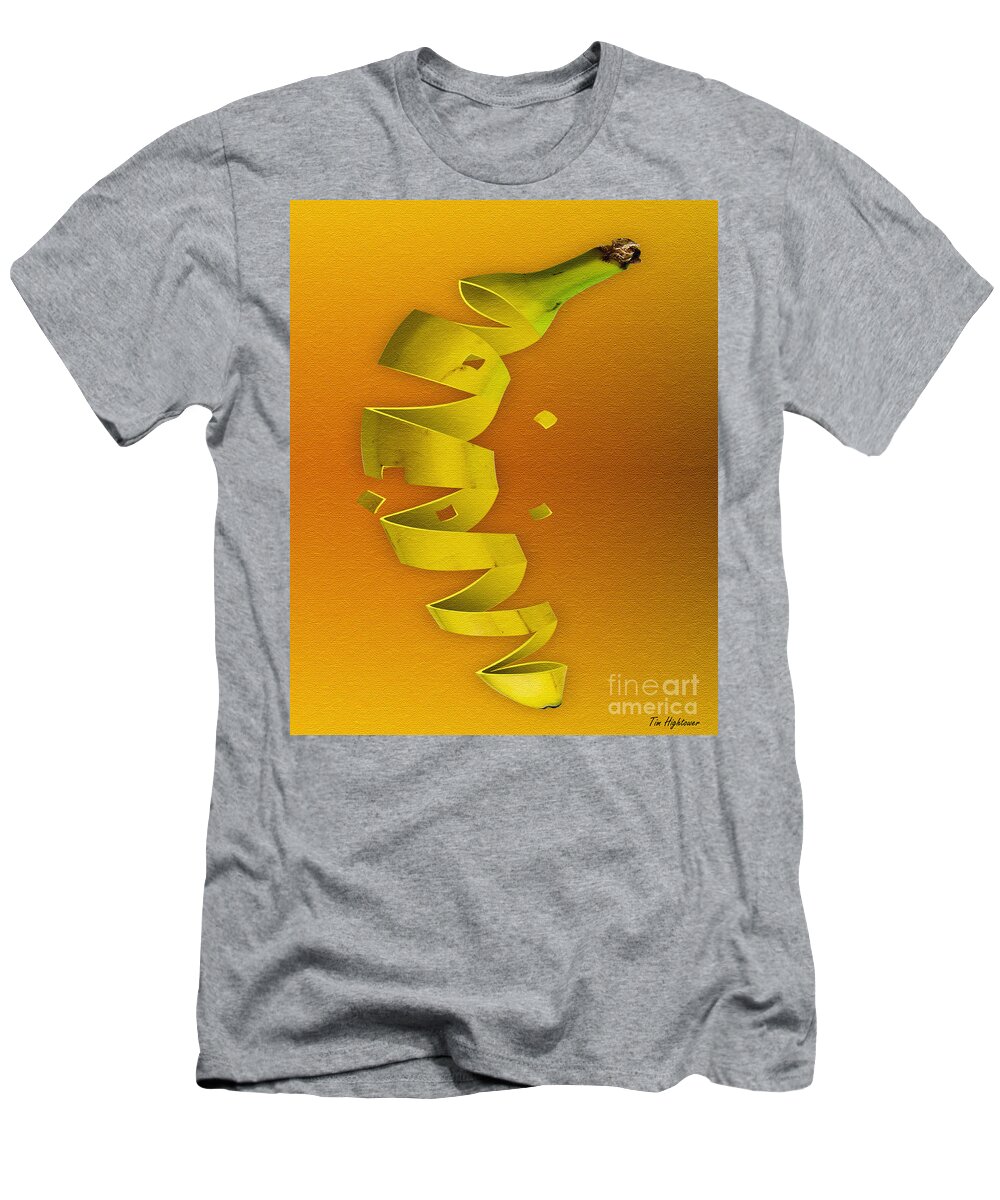 Kitchen Art T-Shirt featuring the digital art Banana by Tim Hightower