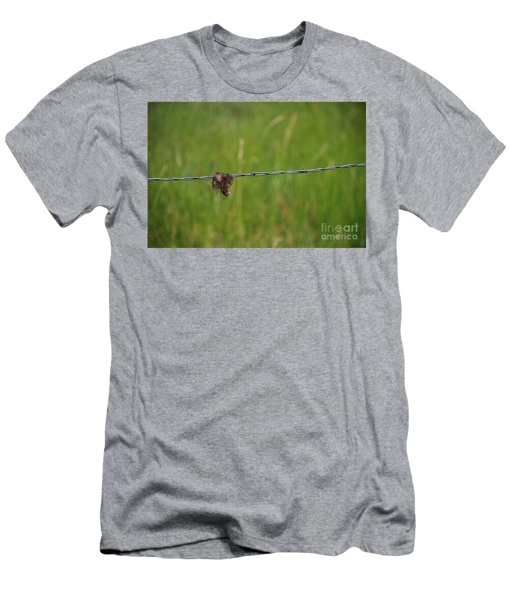 Barbed Wire T-Shirt featuring the photograph Barbed Wire by Jim Goodman