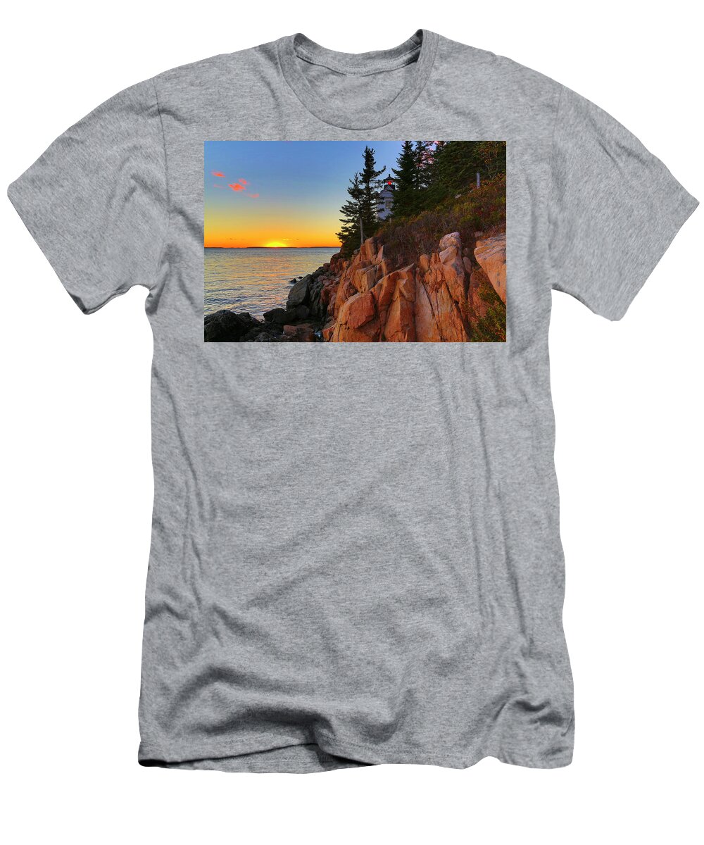 Maine T-Shirt featuring the photograph Bass Harbor Headlight by Nancy Dunivin