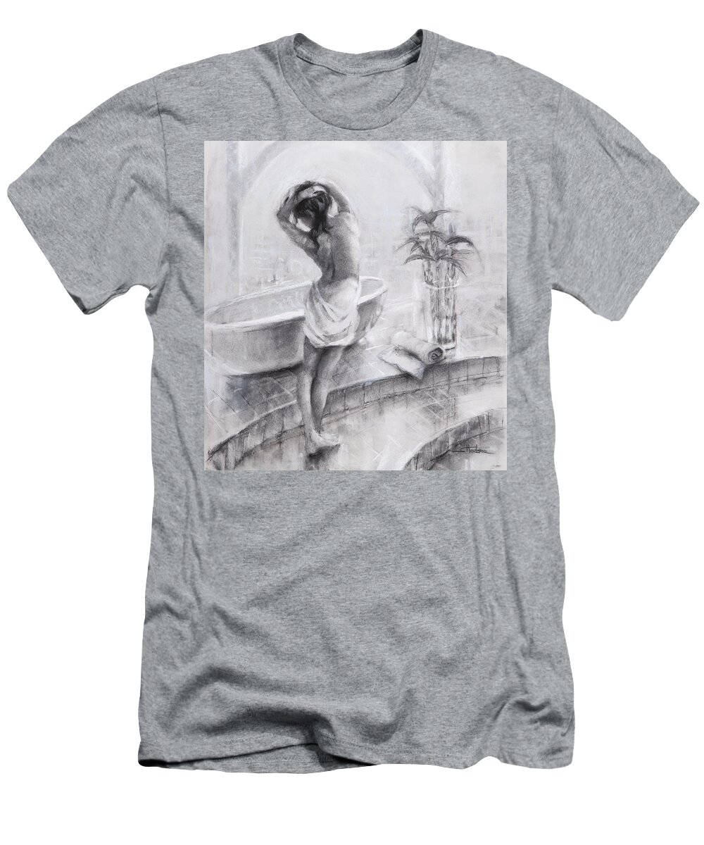 Bath T-Shirt featuring the painting Bathed in Light by Steve Henderson