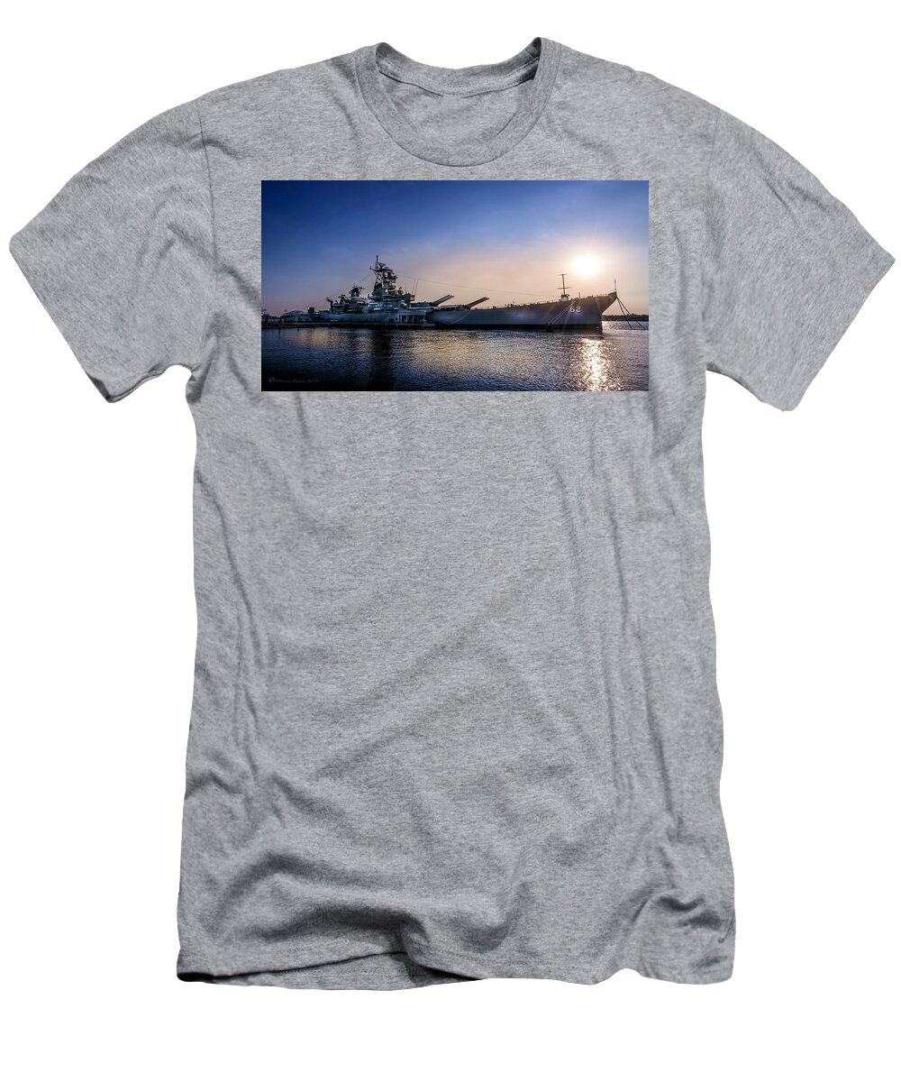 Marvin Saptes T-Shirt featuring the photograph Battleship New Jersey by Marvin Spates