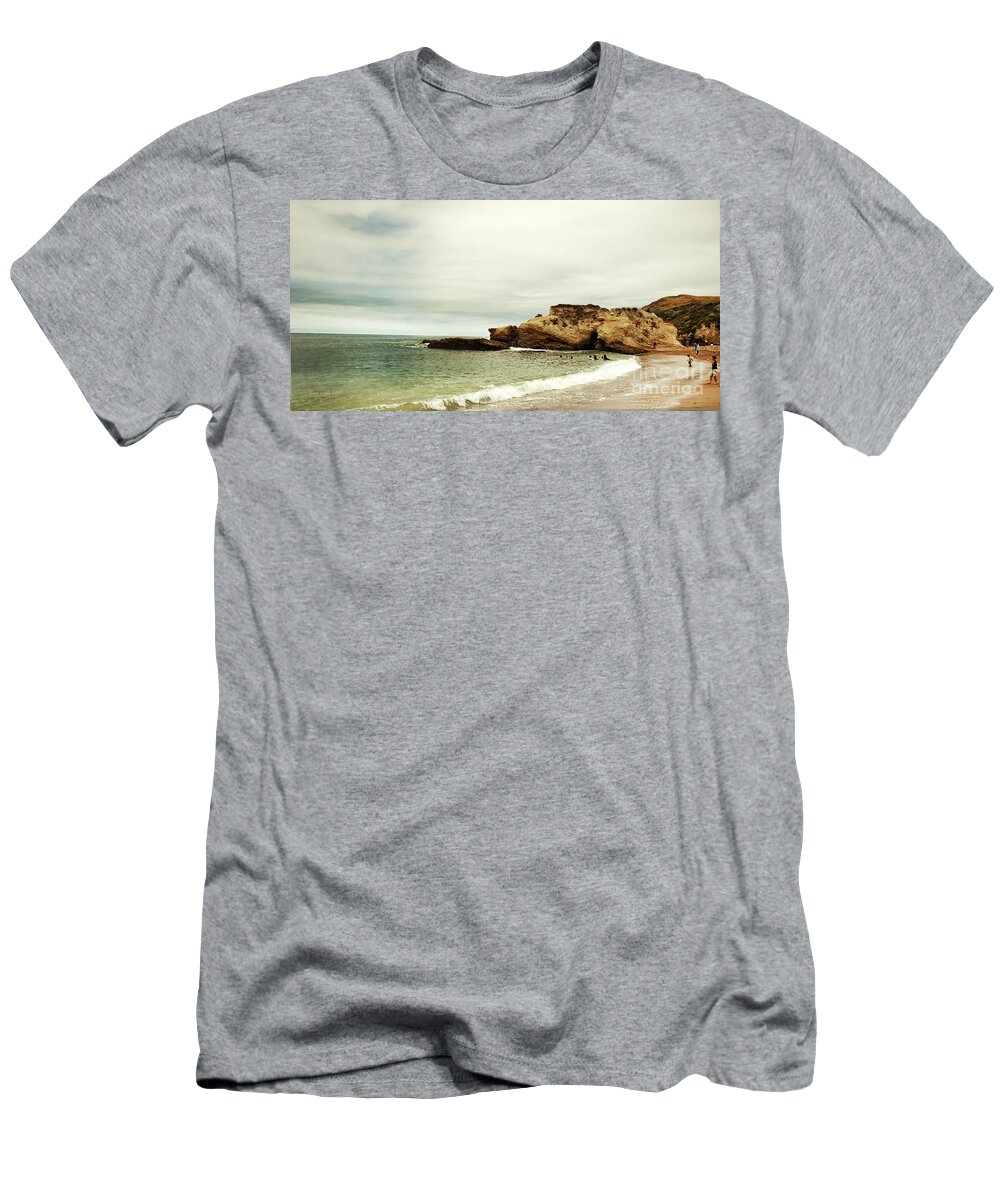 Beach Day T-Shirt featuring the photograph Beach Day at Montana de Oro inSpooner's Cove San Luis Obispo County California by Artist and Photographer Laura Wrede