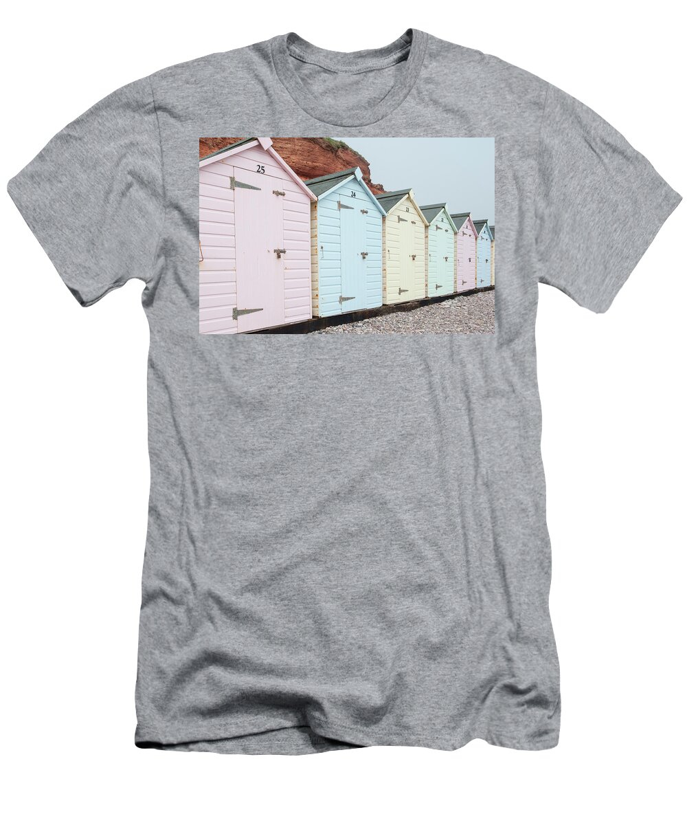Beach T-Shirt featuring the photograph Beach Huts vi by Helen Jackson
