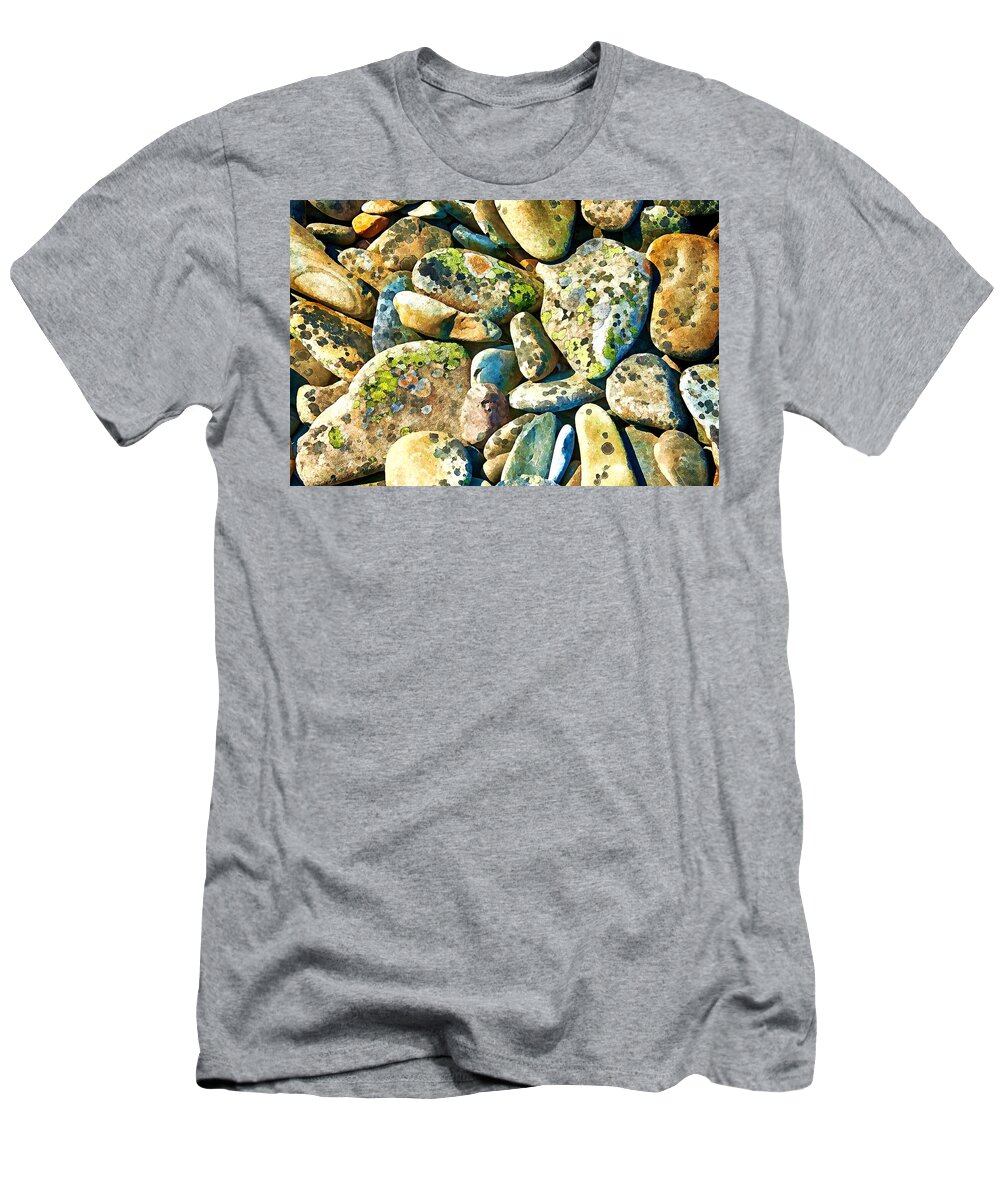 Stones T-Shirt featuring the photograph Beach Stones by Tatiana Travelways