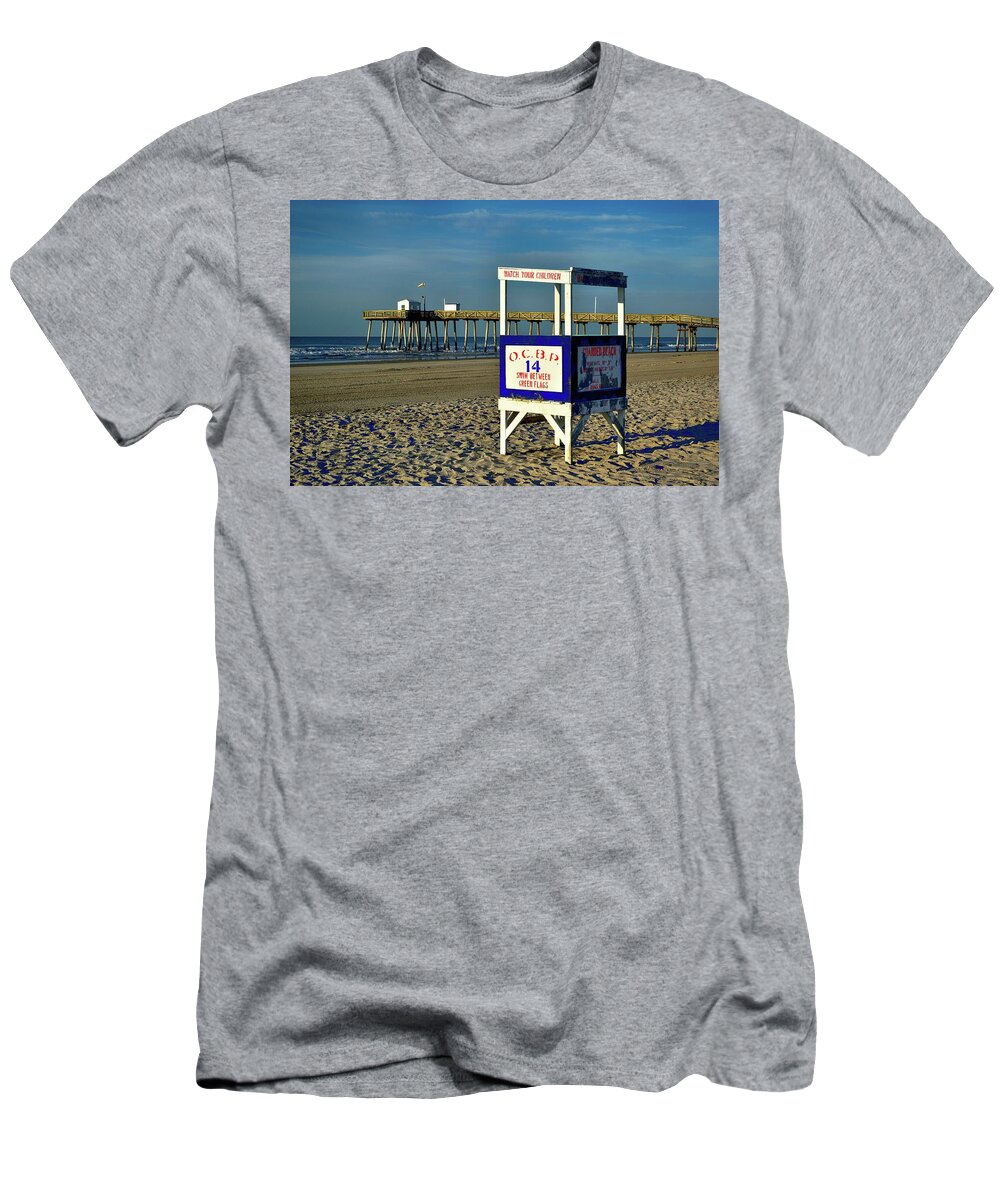Ocean City T-Shirt featuring the photograph Beautiful Day At The Beach by James DeFazio