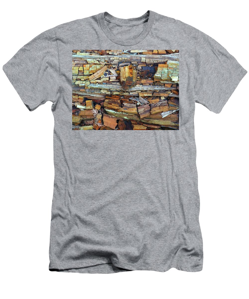 Woods T-Shirt featuring the photograph Beauty in Decay Abstract by David T Wilkinson