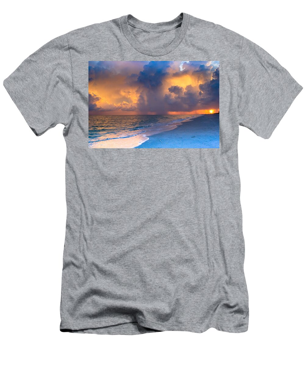 Sunset T-Shirt featuring the photograph Beauty in the Darkest Skies by Melanie Moraga