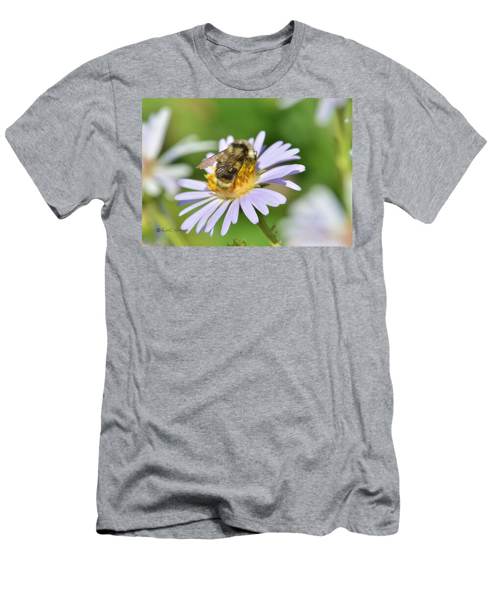 Bee T-Shirt featuring the photograph Bee on Flower by Kae Cheatham